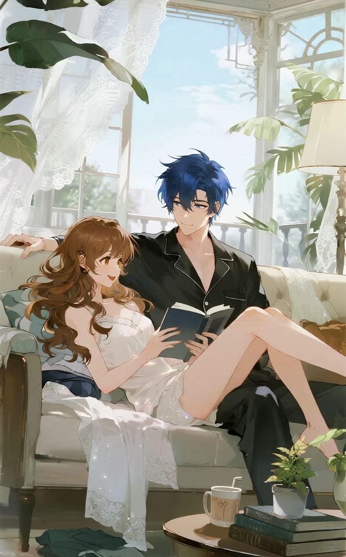 hình anime cặp đôi thân mật