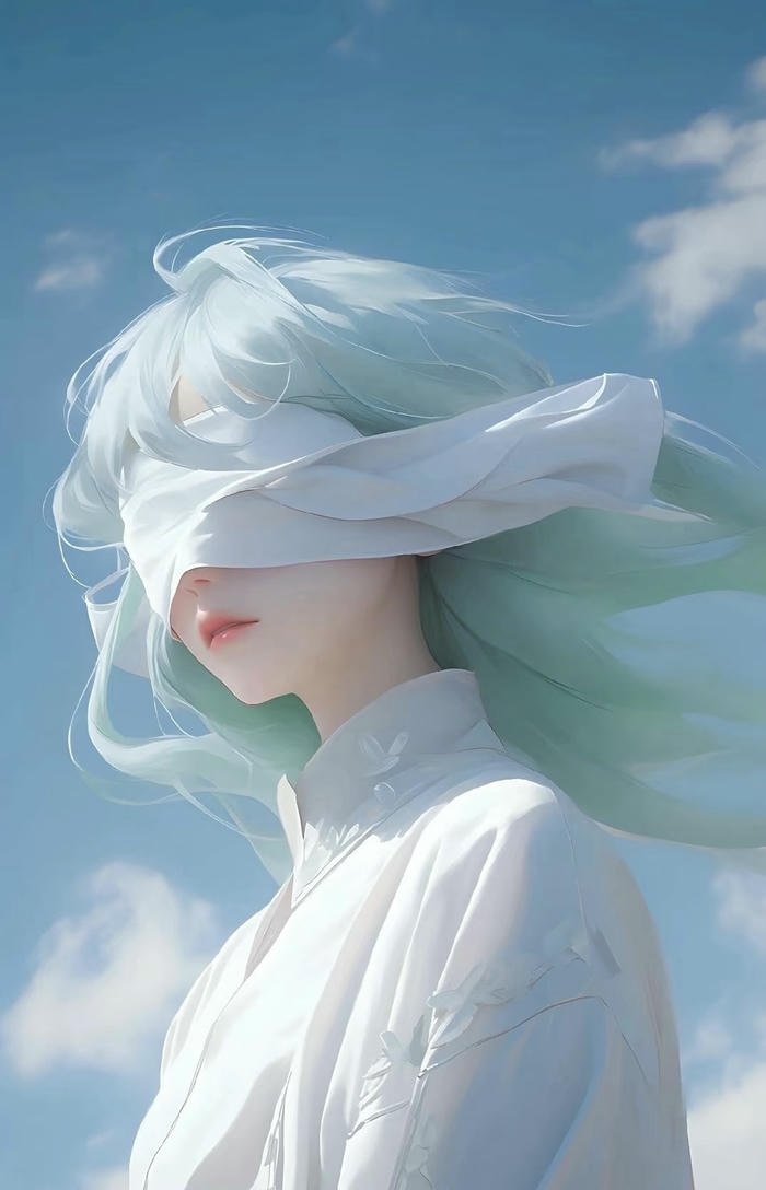 hình anime che mặt mờ ảo