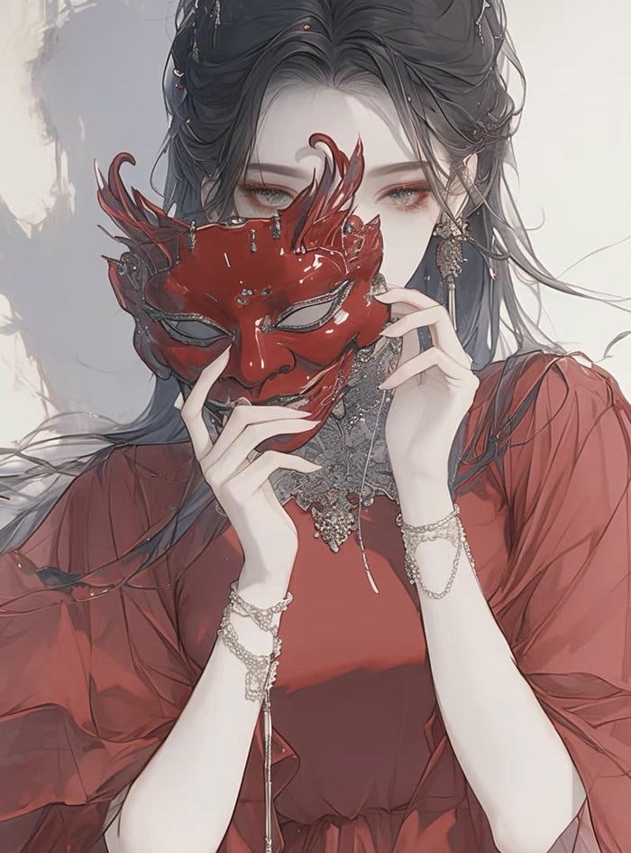 hình anime che mặt trầm lắng