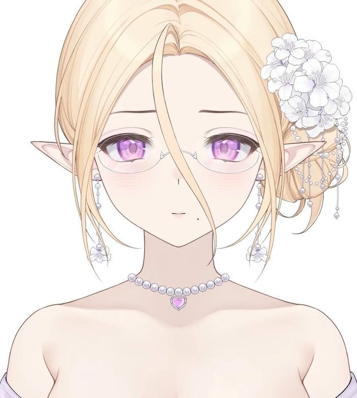 hình anime đeo kính điềm đạm
