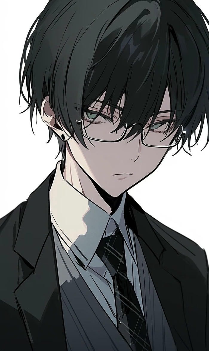 hình anime đeo kính lạnh lùng