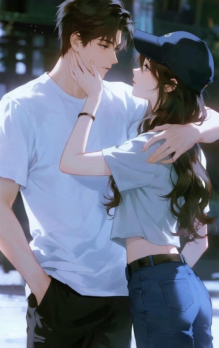 hình anime đôi tình nhân đáng yêu