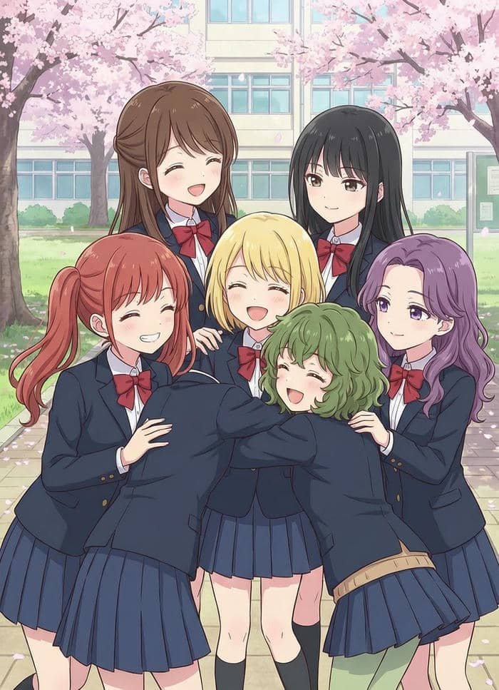hình anime học đường không khí tuổi trẻ