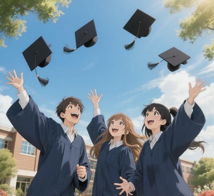 hình anime học đường ngày tốt nghiệp