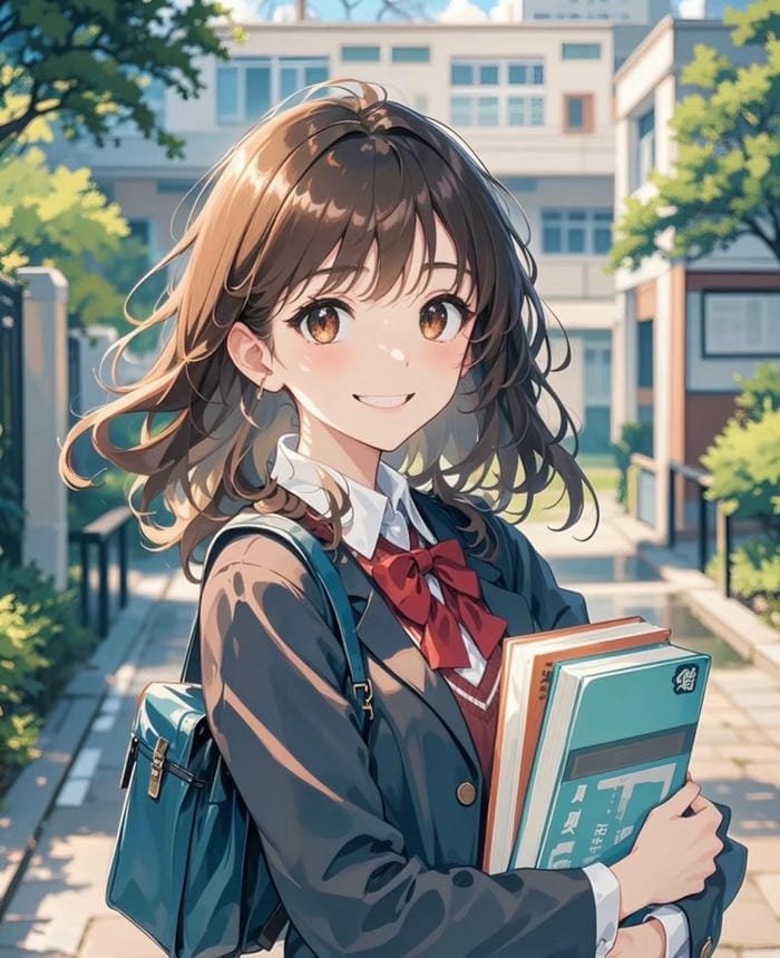 hình anime học sinh cảm giác tinh khôi