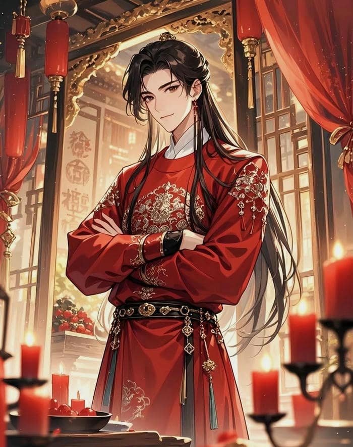 hình anime nam cổ trang dáng đứng hiên ngang