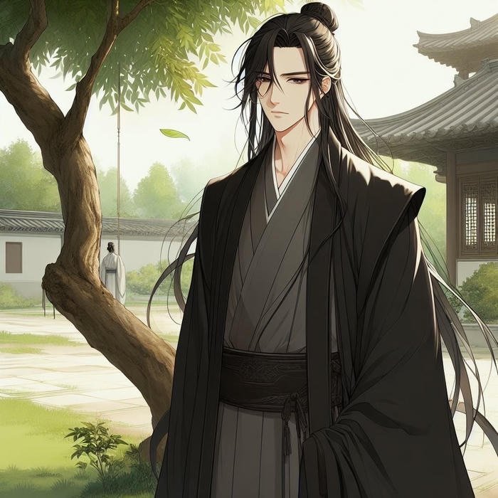 hình anime nam cổ trang khí chất