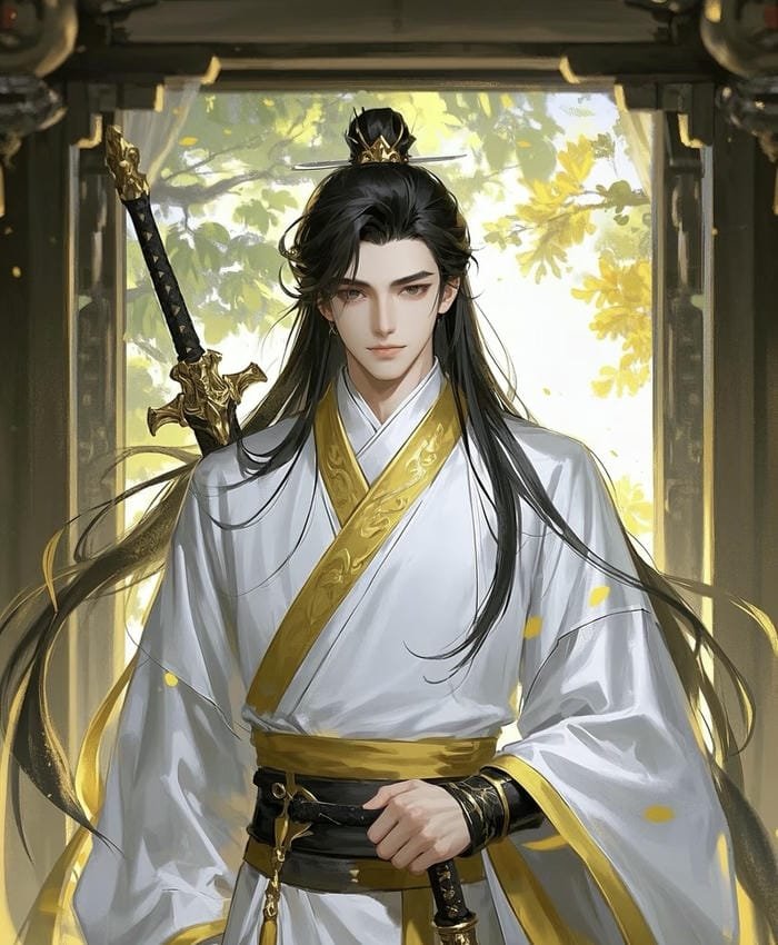 hình anime nam cổ trang kiếm sĩ