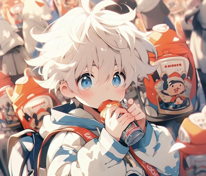 hình anime nam cute đơn giản