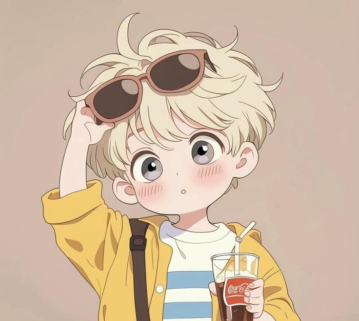 hình anime nam cute phong cách tối giản