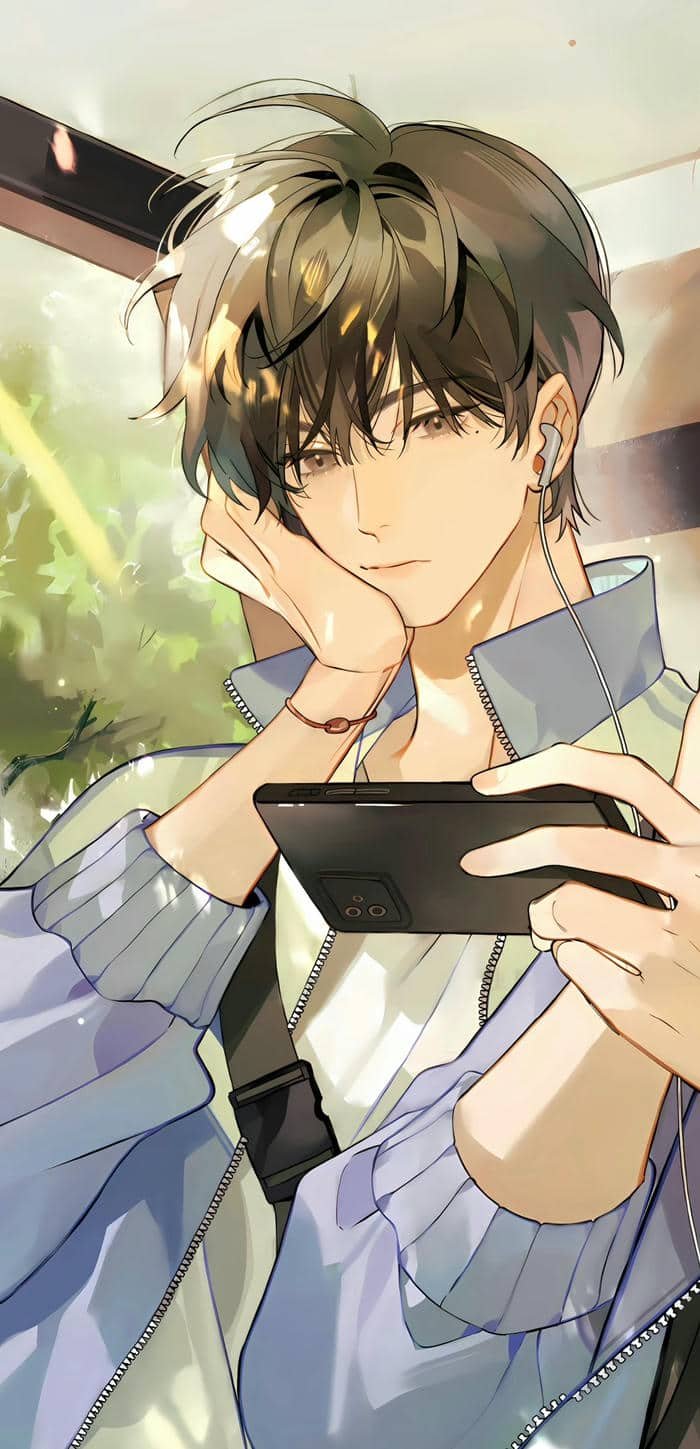 hình anime nam học sinh mũi cao