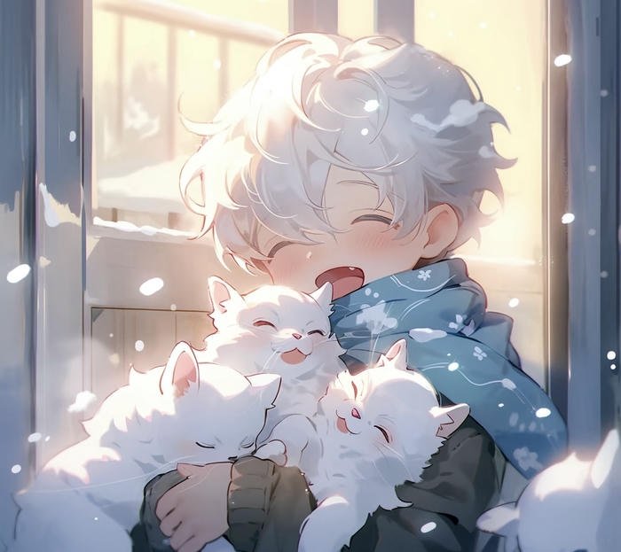hình anime nam tóc trắng nổi bật