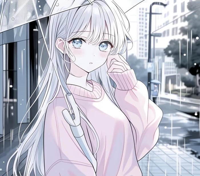 hình anime nữ buồn khí sắc ảm đạm