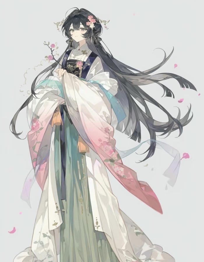 hình anime nữ cổ trang tạo hình cổ điển