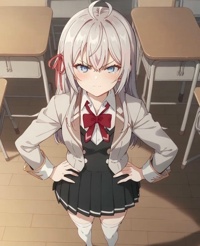 hình anime nữ học sinh tức giận