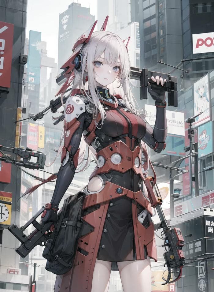 hình anime nữ ngầu diện mạo sắc bén