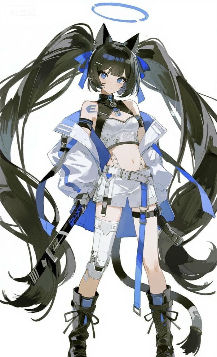 hình anime nữ ngầu tạo hình chiến binh