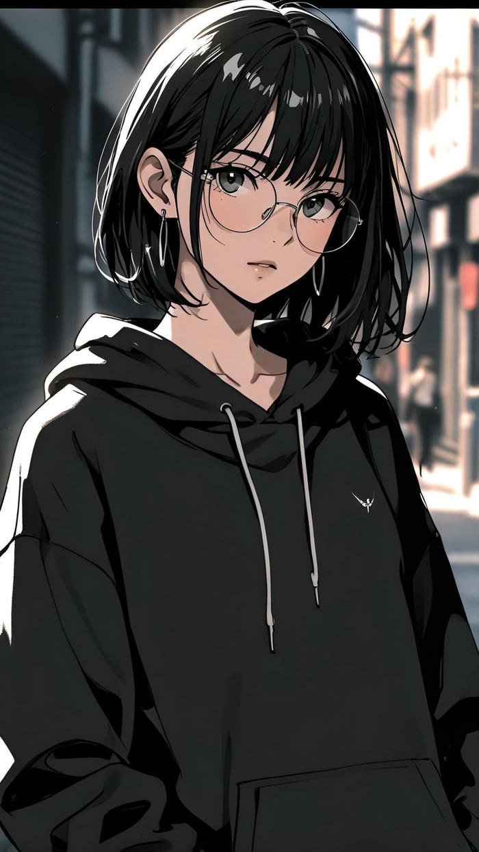 hình anime nữ tóc ngắn khí chất mạnh mẽ