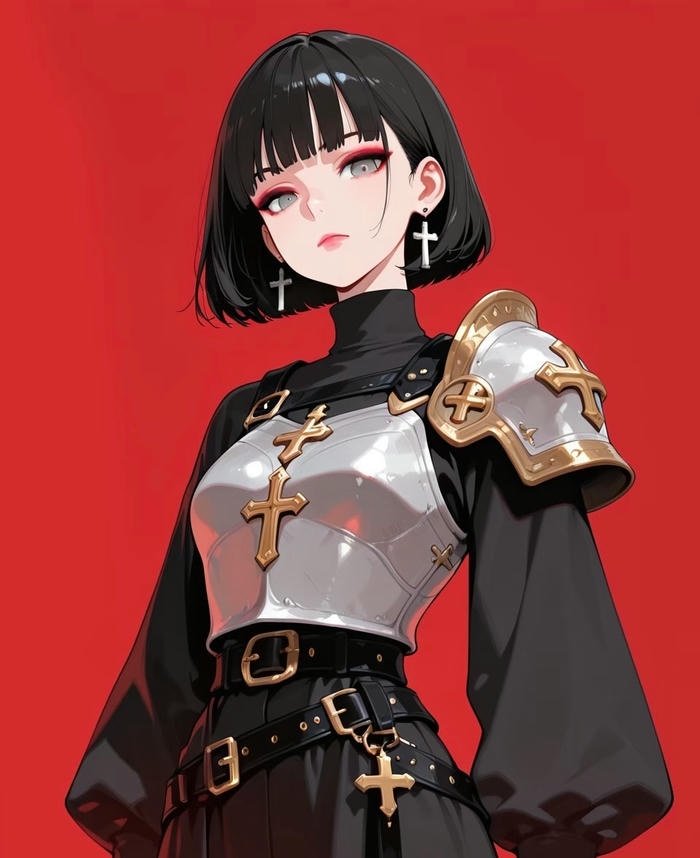 hình anime nữ tóc ngắn khí lực nổi bật