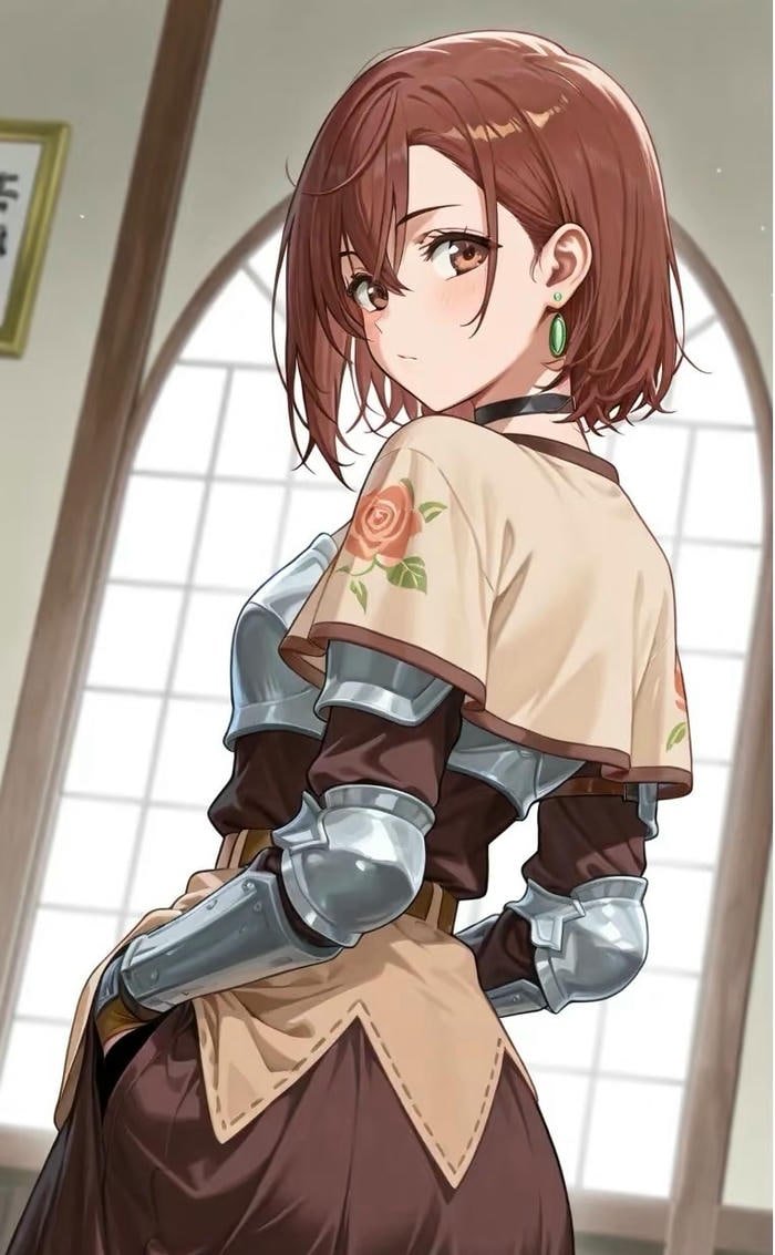 hình anime nữ tóc ngắn khí sắc tự do