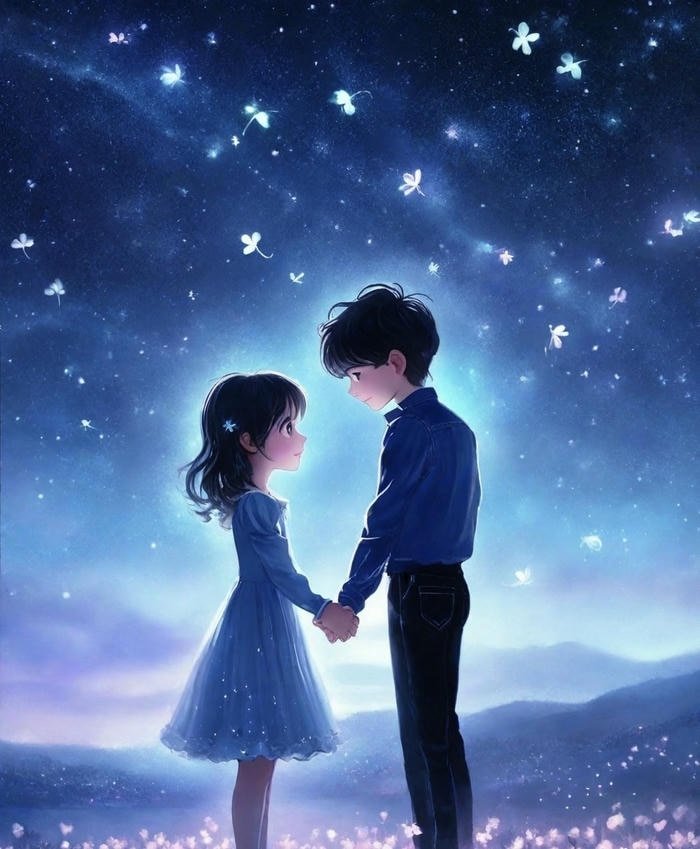 hình anime tay nắm chân thành