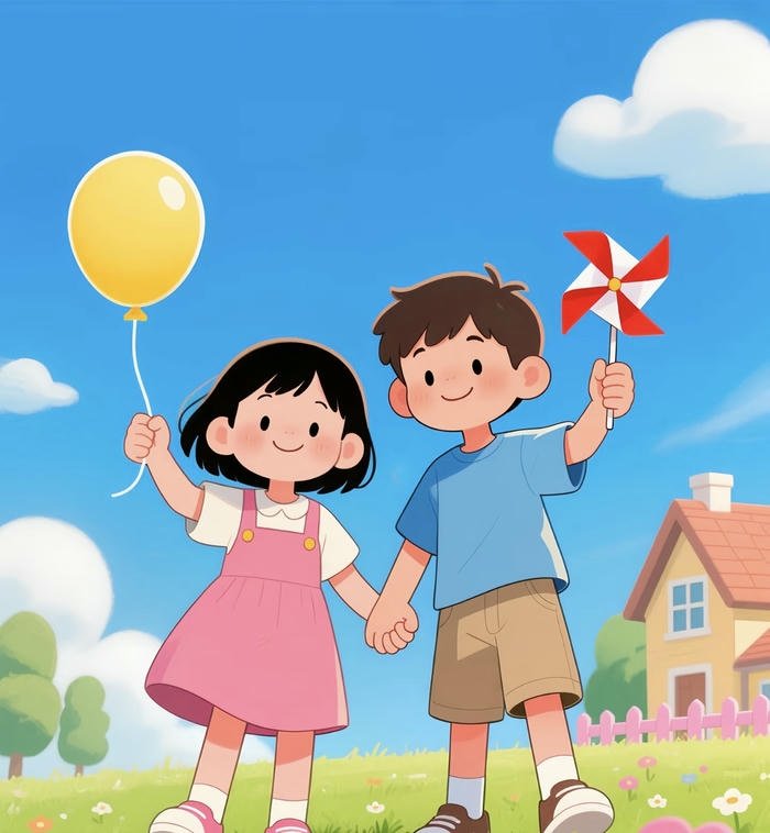 hình anime tay nắm dịu dàng