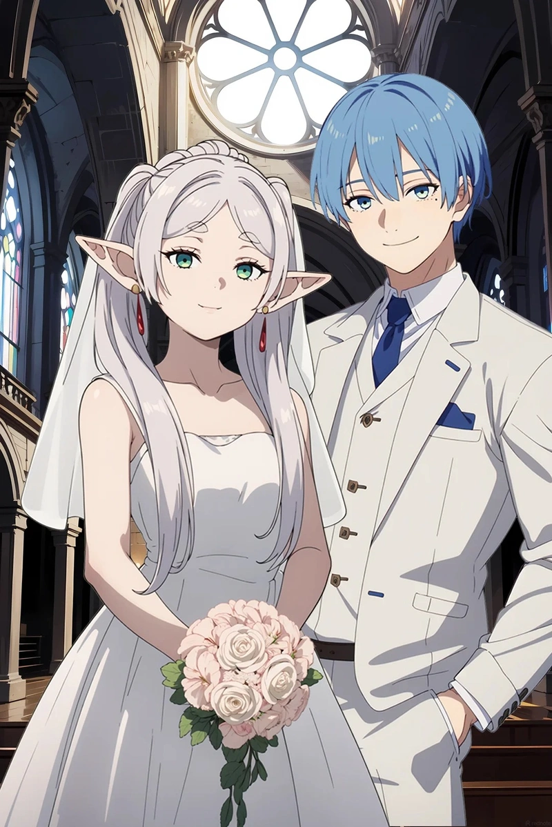 hình anime tình yêu đẹp kết thúc bằng hôn lễ ngọt ngào