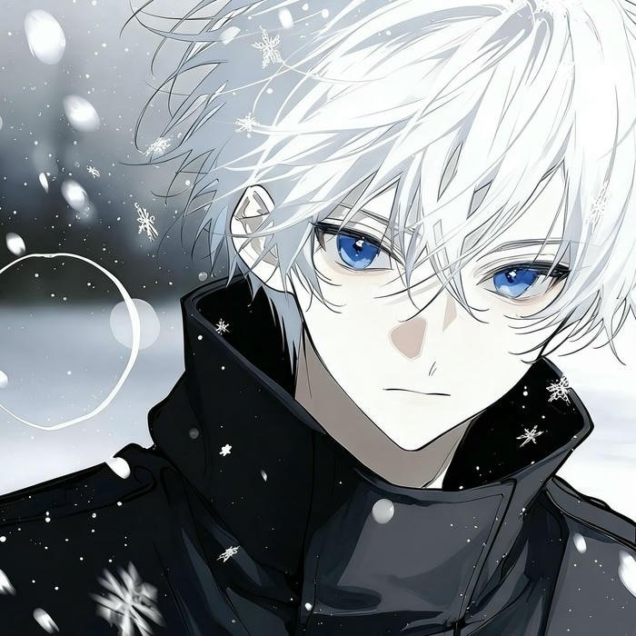 hình avatar anime nam có mắt xanh dương