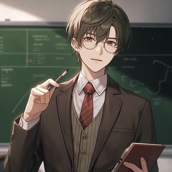 hình avatar anime nam mặc vest chỉnh tề