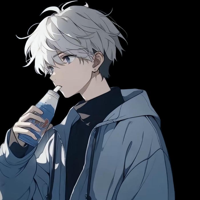 hình avatar anime nam uống nước ngọt