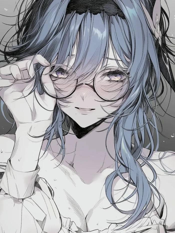 hình avatar anime nữ biểu cảm hờ hững