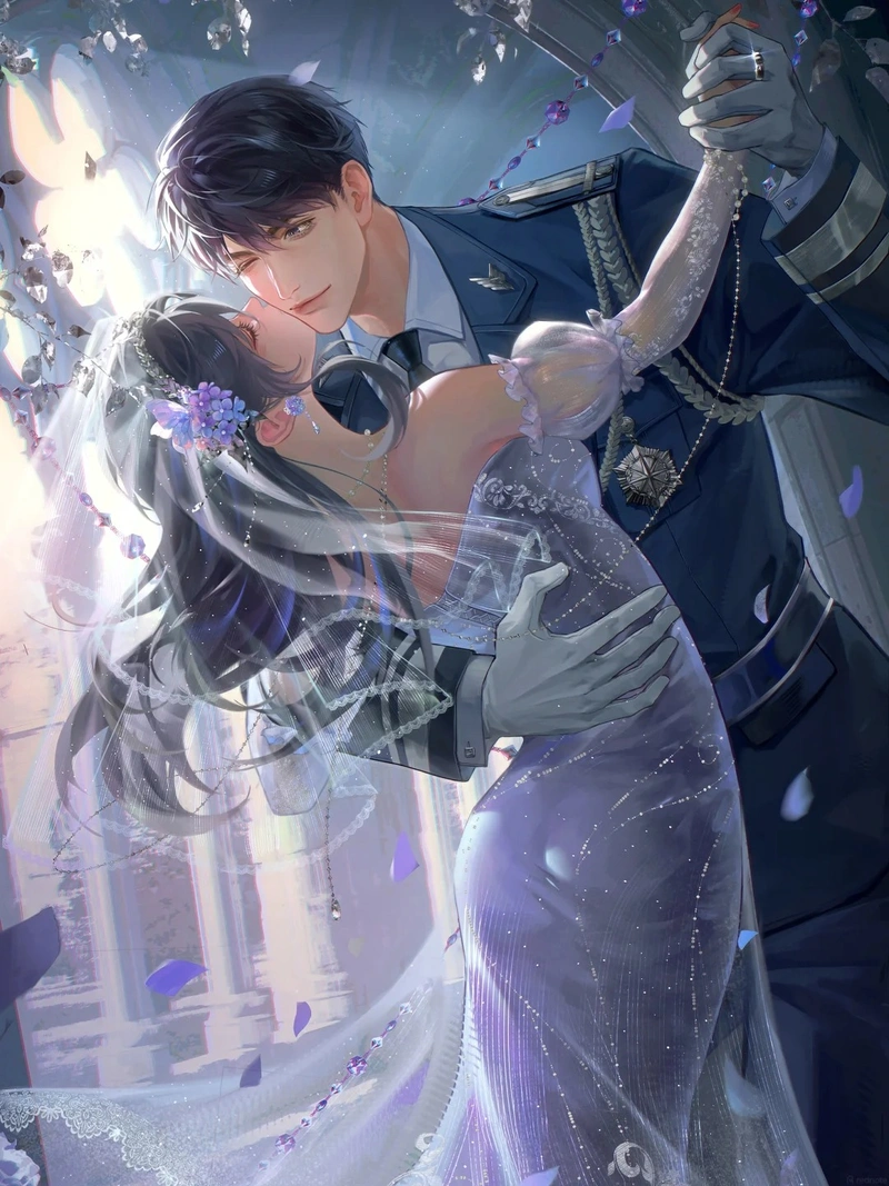 hình cô dâu chú rể anime mang vẻ đẹp thuần khiết