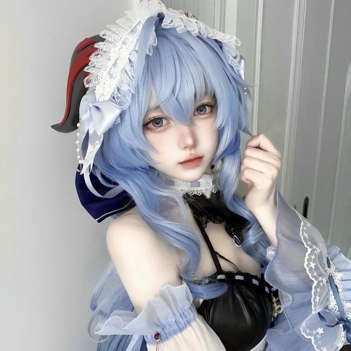 hình cosplay ganyu tóc dài đẹp
