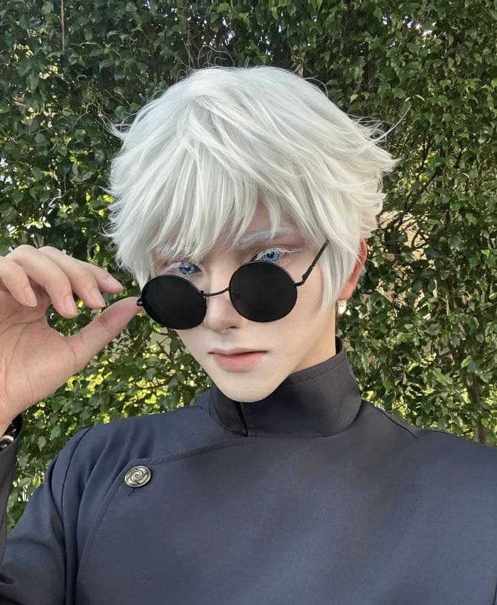 hình cosplay gojo tóc tai chỉnh chu