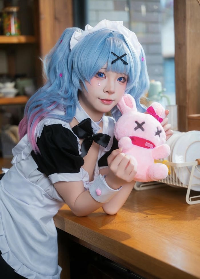 hình cosplay maid nữ hầu cute