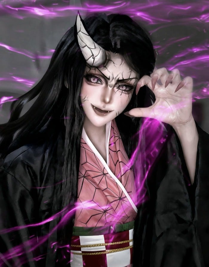 hình cosplay nezuko trang phục cổ