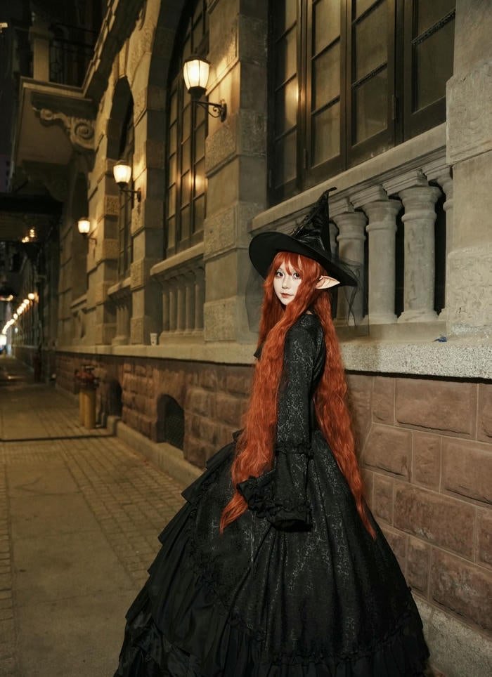 hình cosplay phù thủy phép thuật cổ