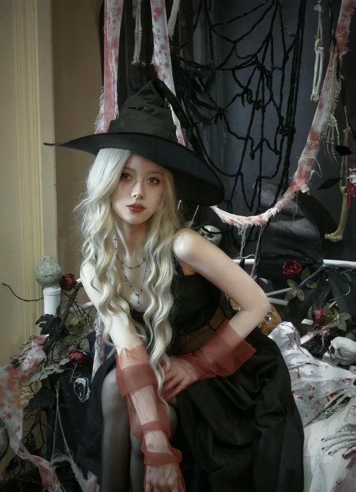 hình cosplay phù thủy phép thuật tối