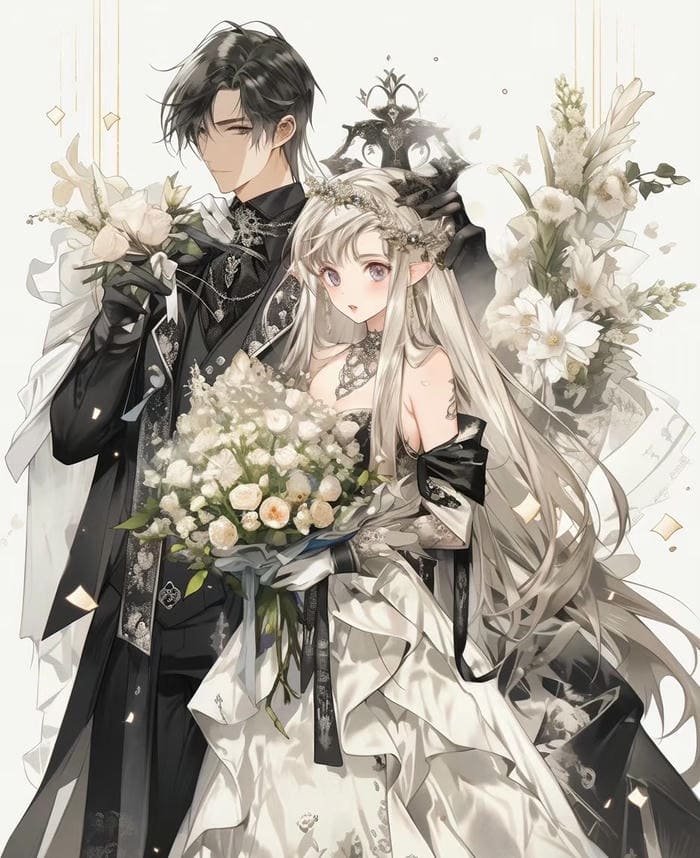 hình cưới anime phong cách độc đáo