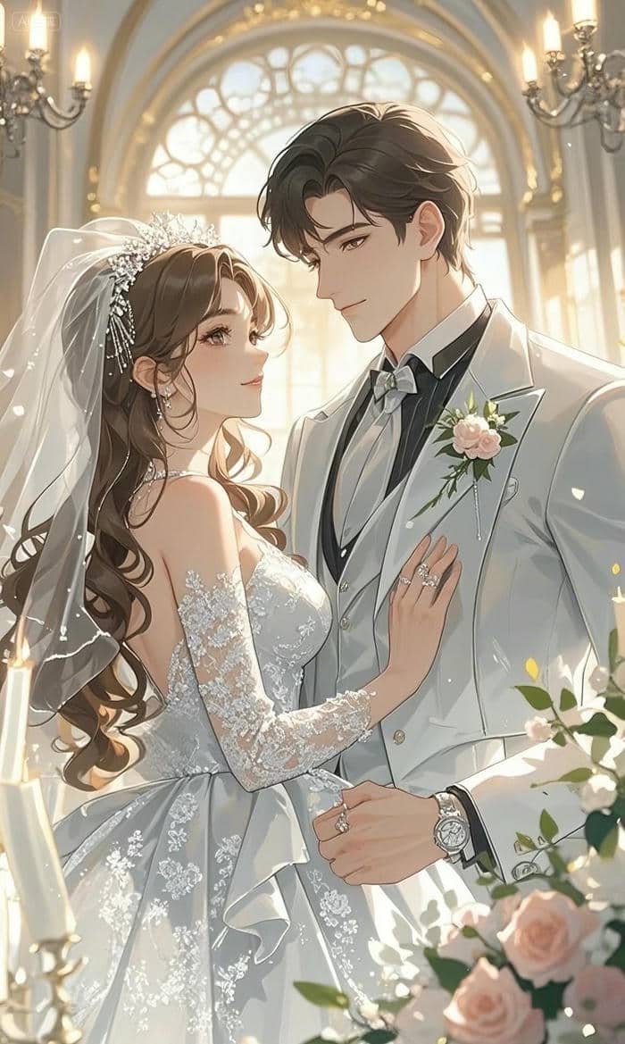 hình cưới anime phong cách sang trọng