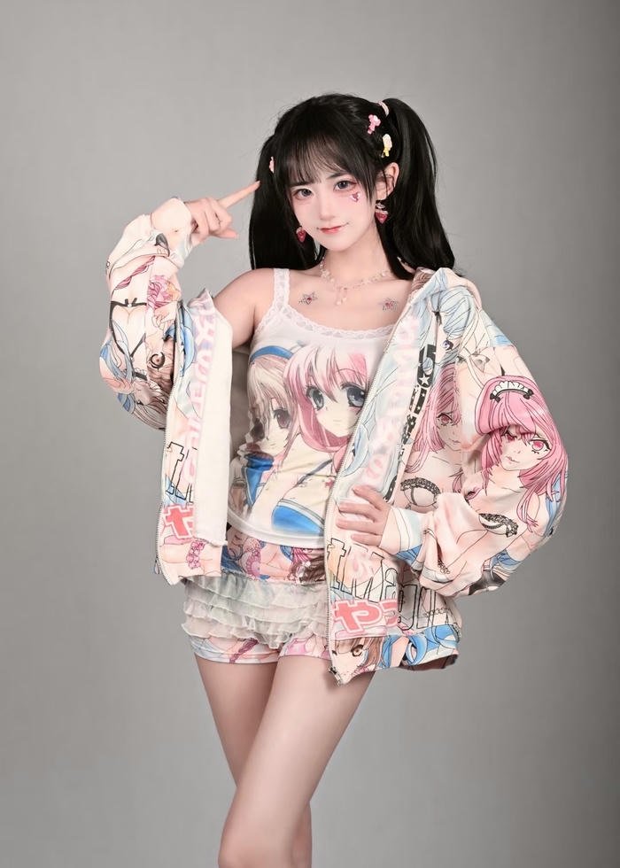 hình gái xinh trên mạng cột tóc hai bên cute