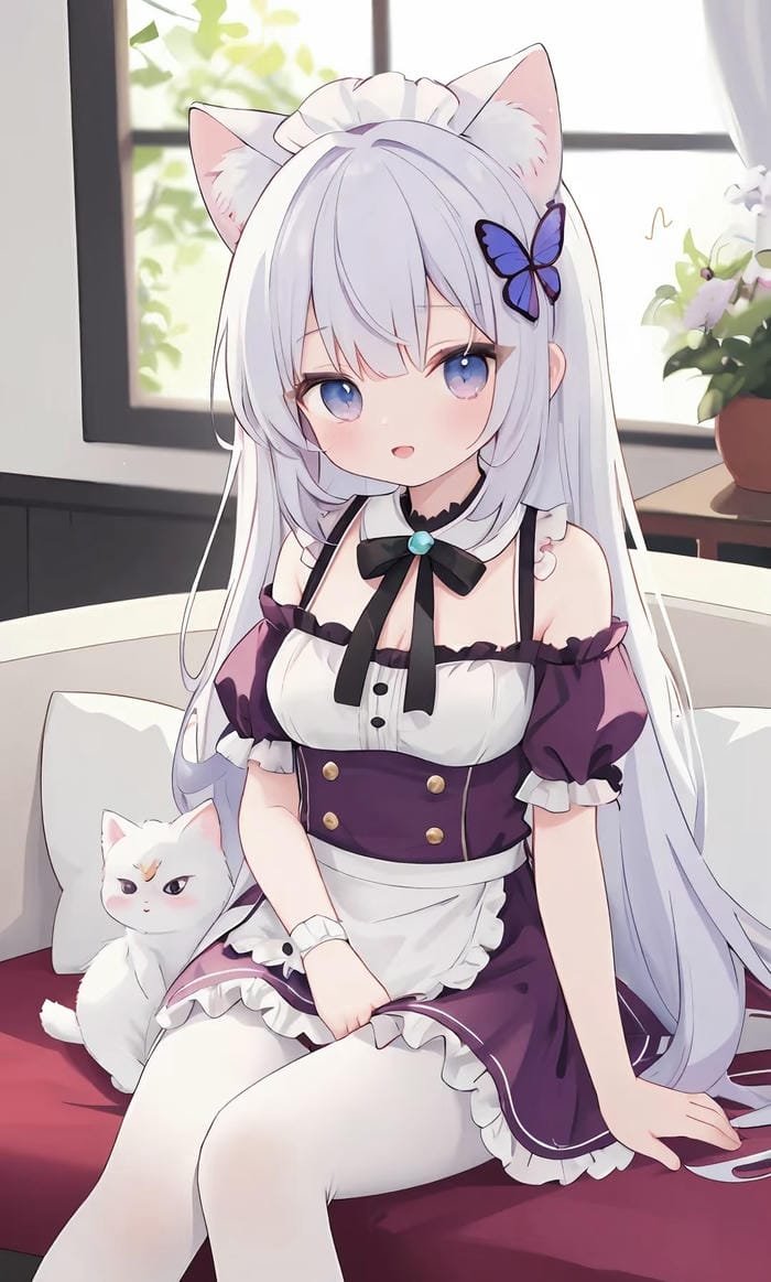 hình hầu gái anime chất lượng cao
