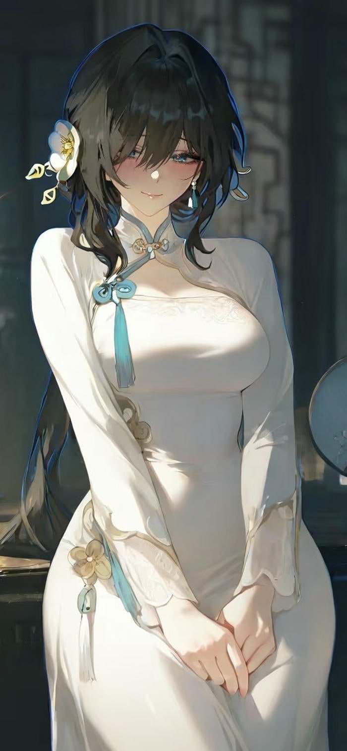 hình nền anime nữ mặc xường xám