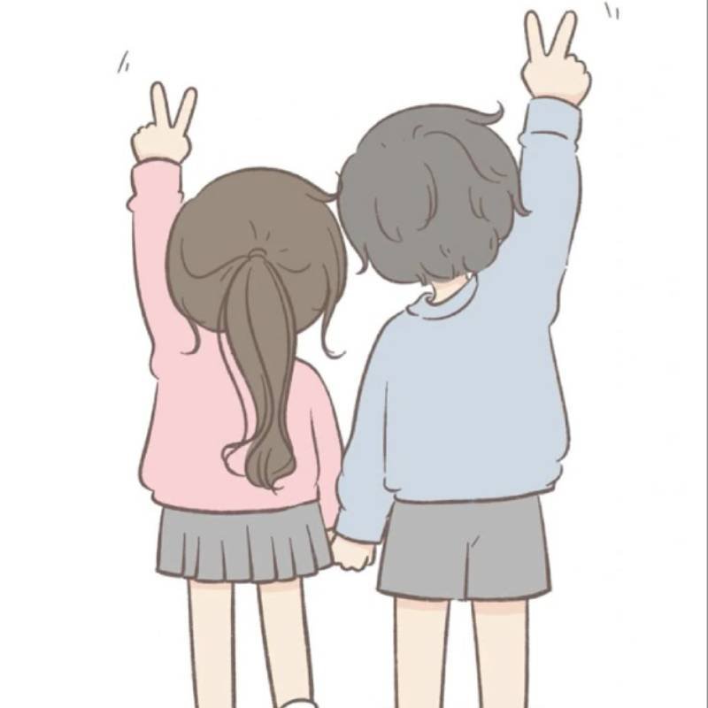hình nền chibi cute cặp đôi hạnh phúc