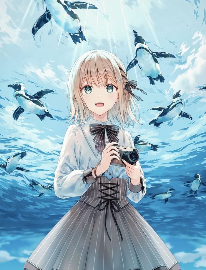 hình nhân vật anime nữ bối cảnh sáng tạo