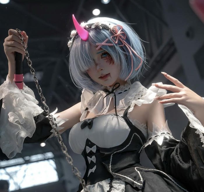 hình rem cosplay nét duyên dáng