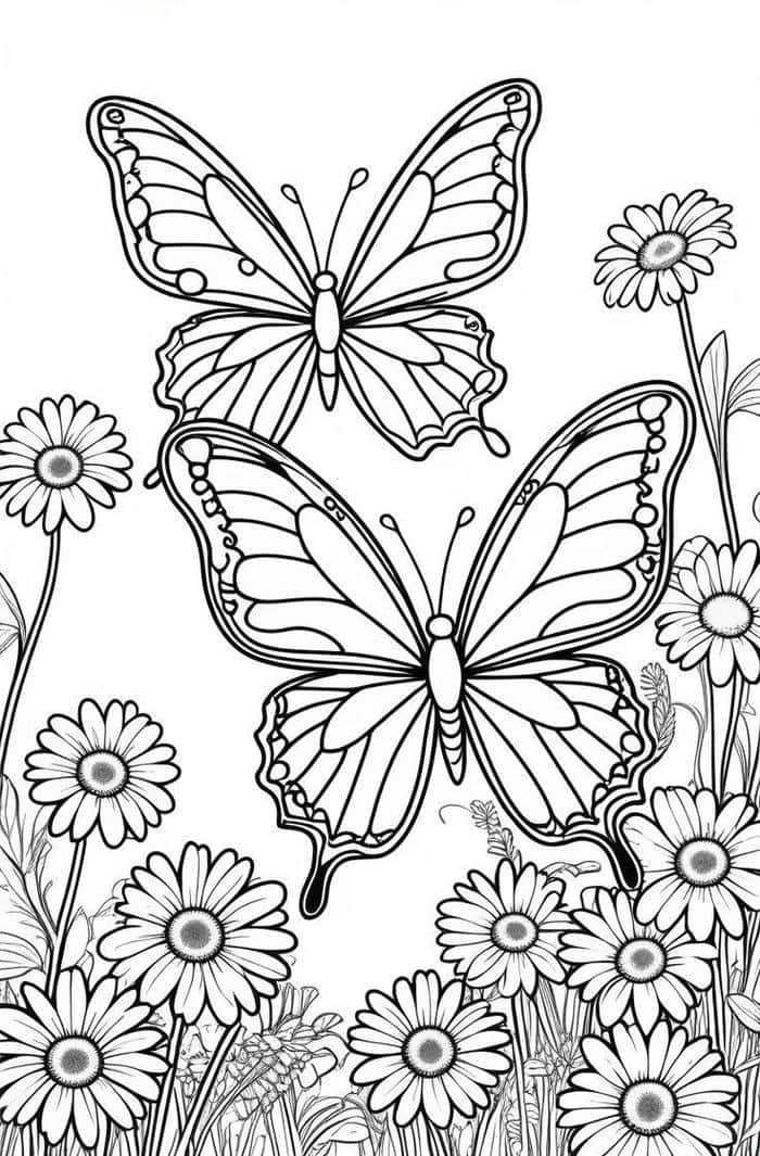 hình tô màu con bướm sinh động