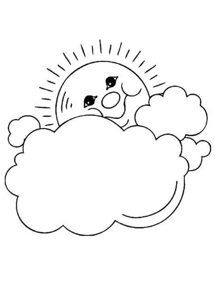 hình tô màu ông mặt trời đáng yêu