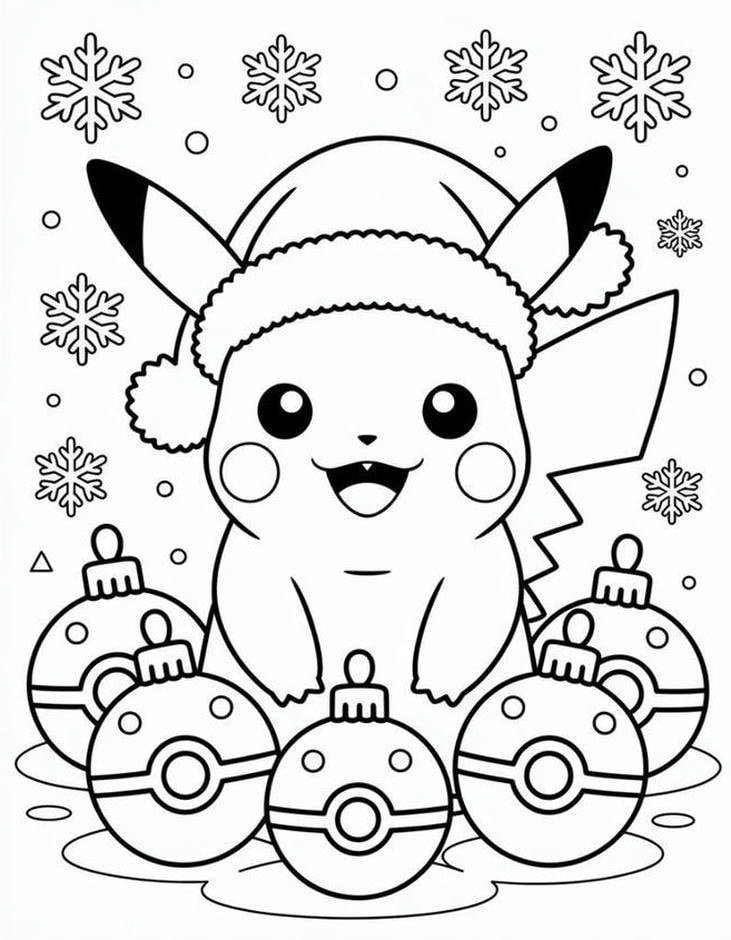 hình tô màu pikachu đáng yêu