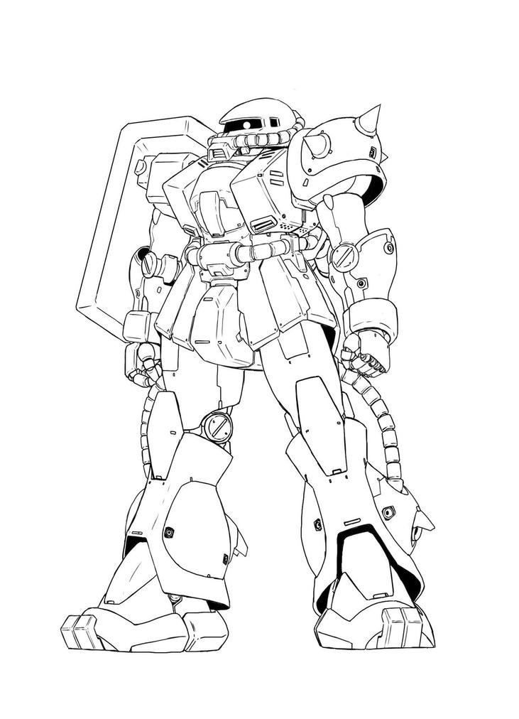 hình tô màu robot dáng ngộ nghĩnh